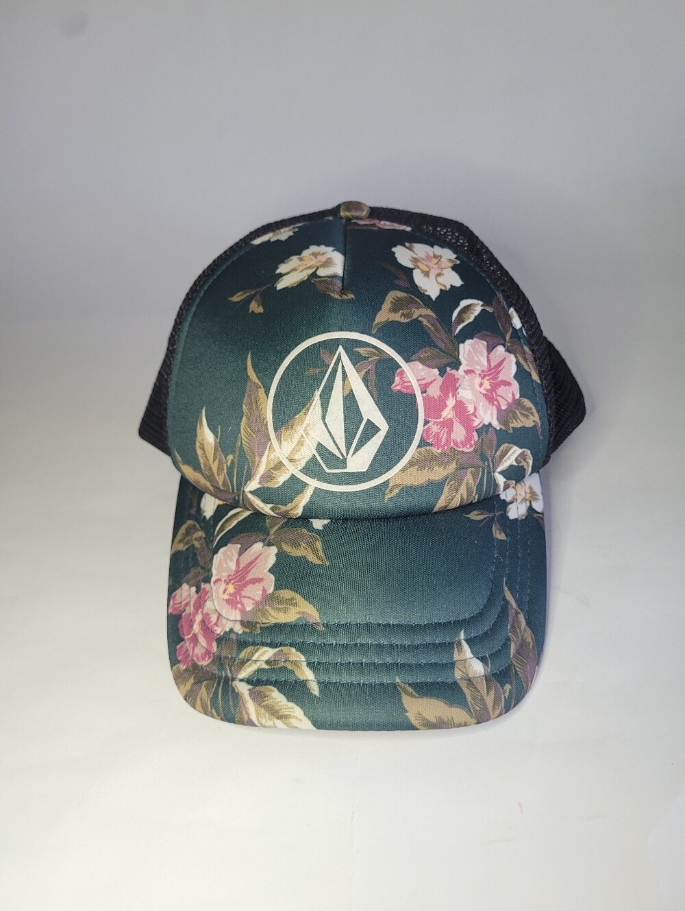 Volcom Womens Dark Green Floral Snap Back Hat